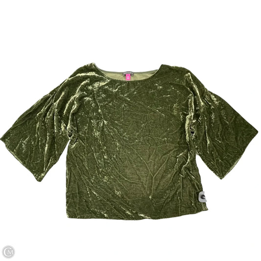 Top 3/4 Sleeve By Vince Camuto In Green, Size: Xs