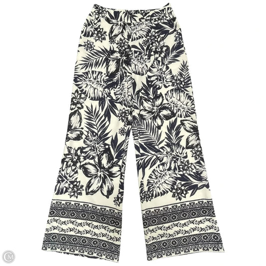 Pants Wide Leg By Alex Marie In Blue & White, Size: S