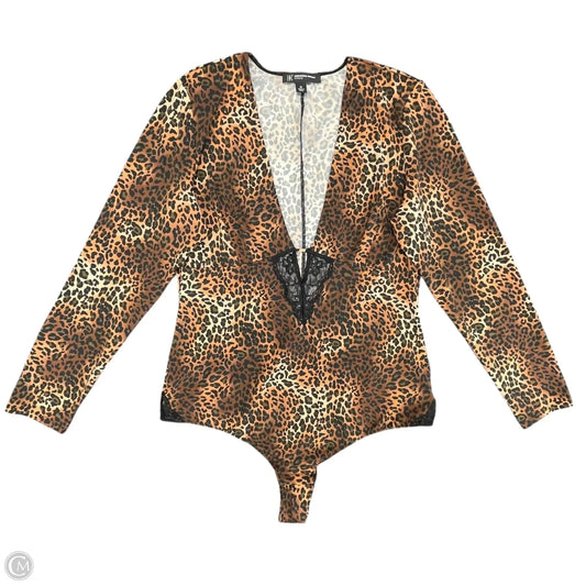 Bodysuit By Inc In Leopard Print, Size: Xl