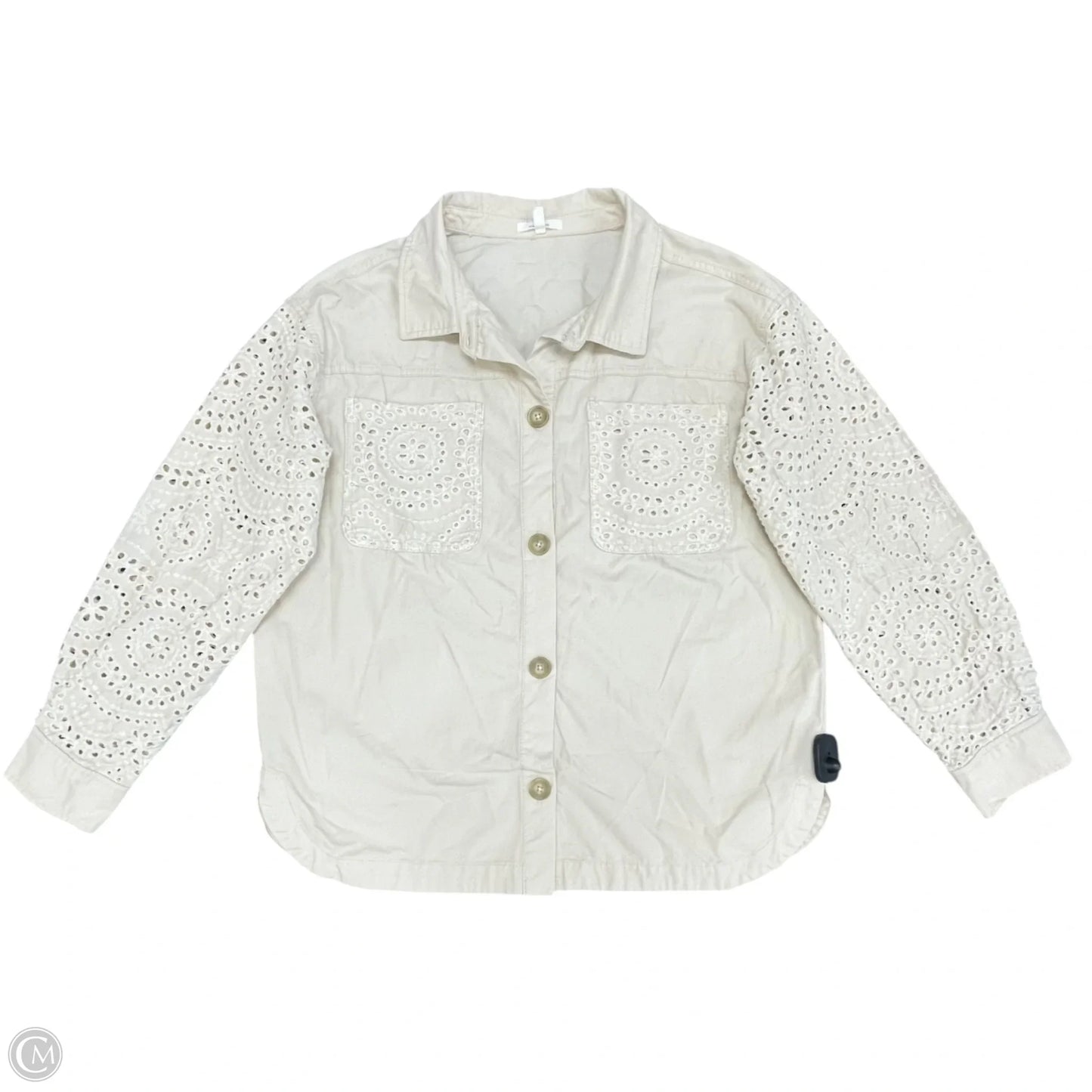 Jacket Shirt By Maurices In Beige, Size: M