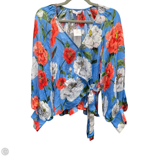 Blouse Long Sleeve By Parker In Blue, Size: M