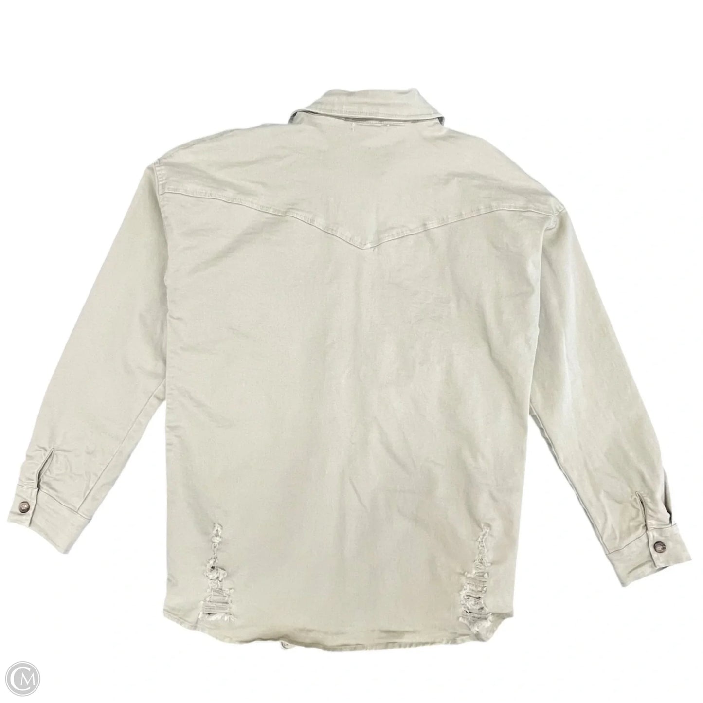 Jacket Shirt By Cmc In Tan, Size: M