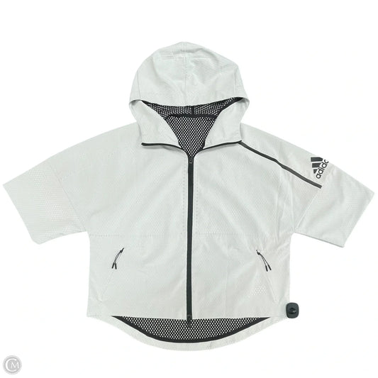 Athletic Jacket By Adidas In Grey, Size: S