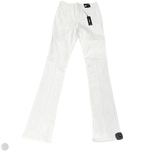 Jeans Boot Cut By Express In White Denim, Size: 4l