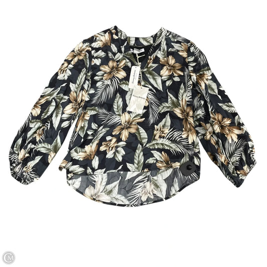 Blouse Long Sleeve By Tommy Bahama In Tropical Print, Size: S