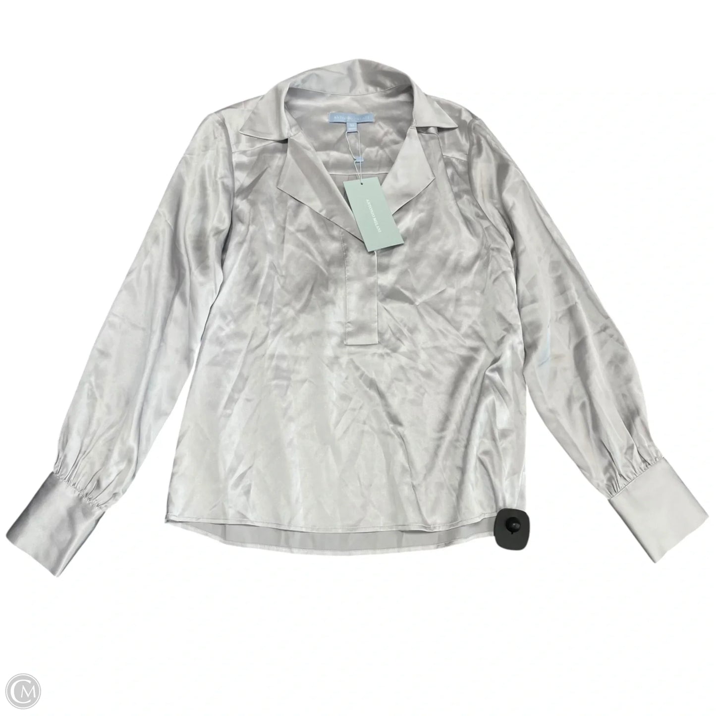 Blouse Long Sleeve By Antonio Melani In Grey, Size: Xs