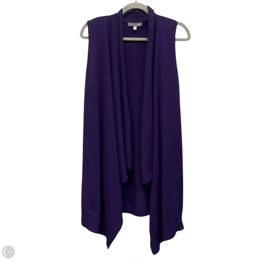 Cardigan Designer By Neiman Marcus In Purple, Size: M