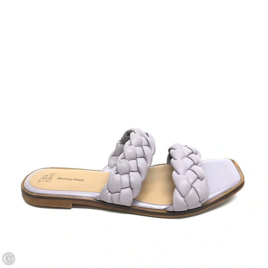 Sandals Flats By Time And Tru In Purple, Size: 8