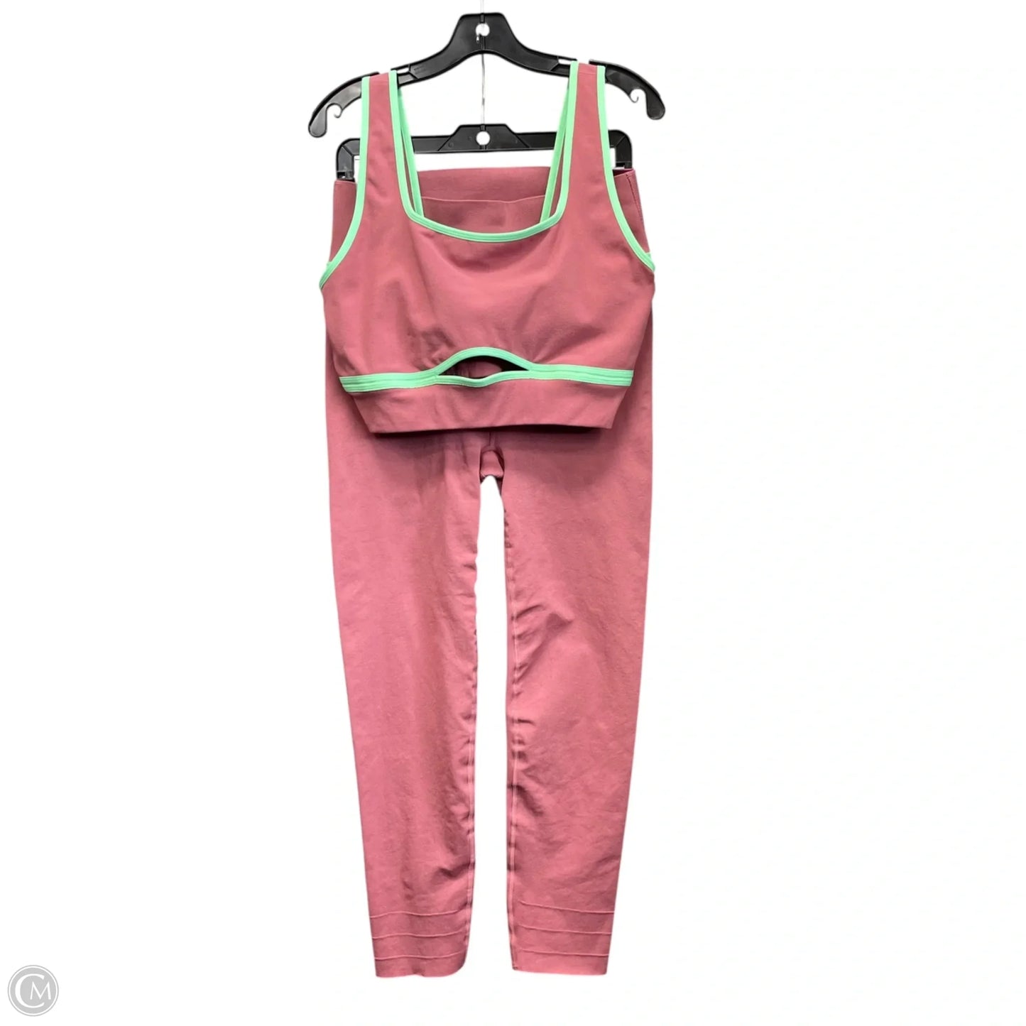 Athletic Pants 2pc By Fabletics In Green & Pink, Size: 3x