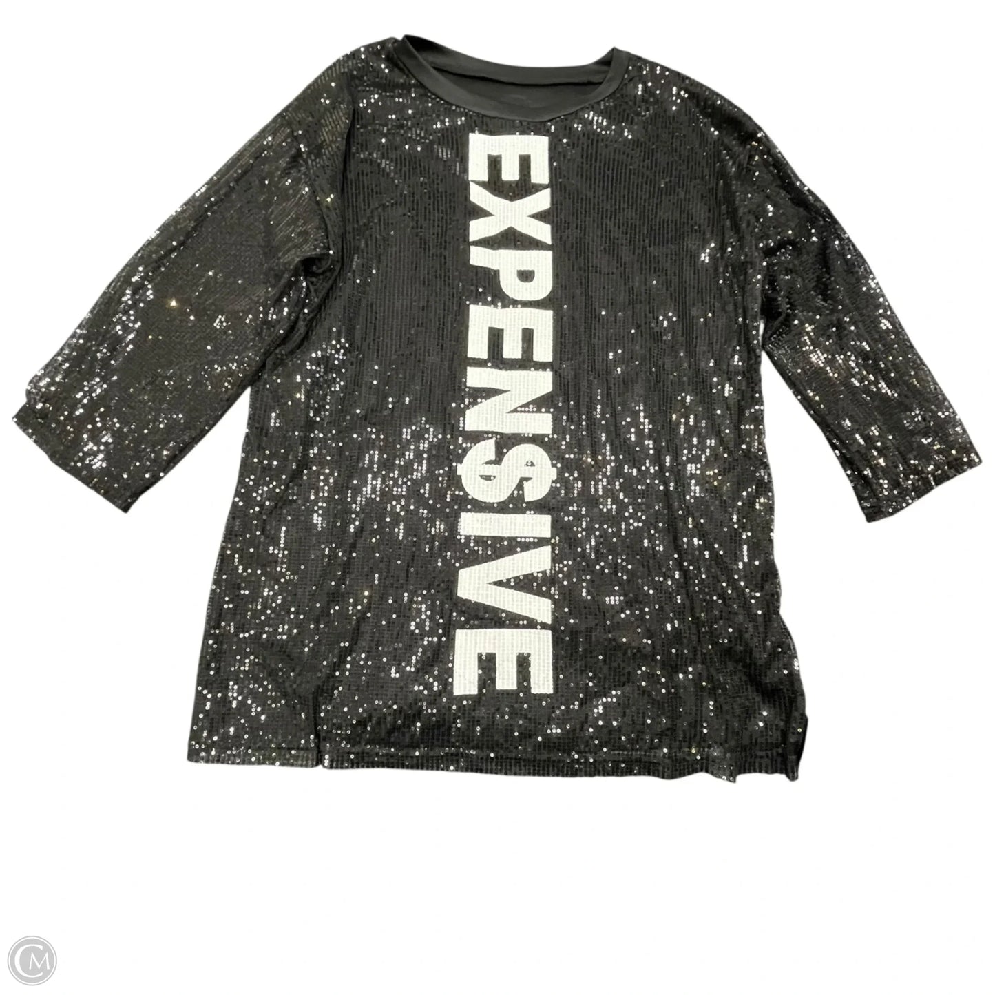 Tunic Long Sleeve By Clothes Mentor In Black, Size: Xl