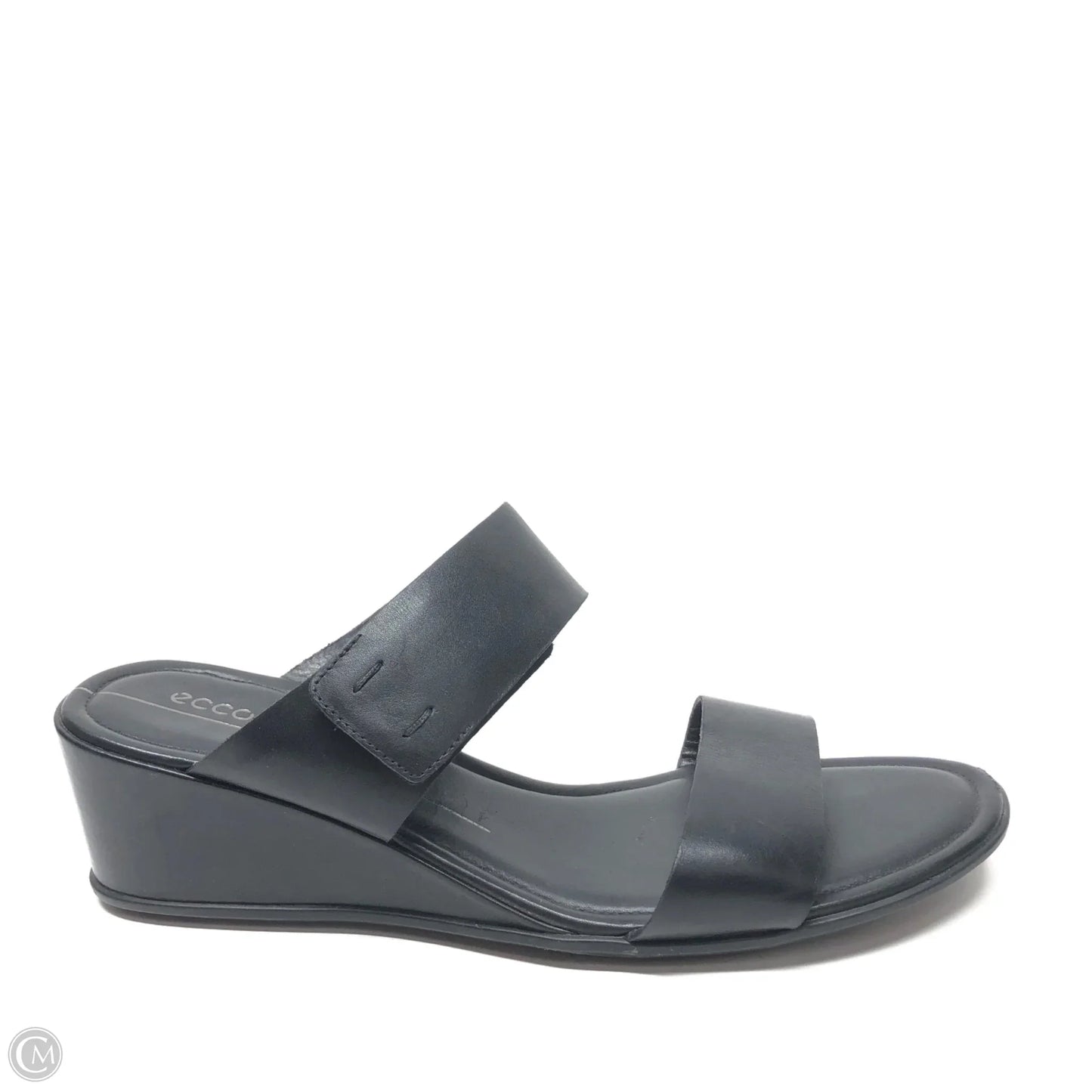 Sandals Heels Wedge By Ecco In Black, Size: 10