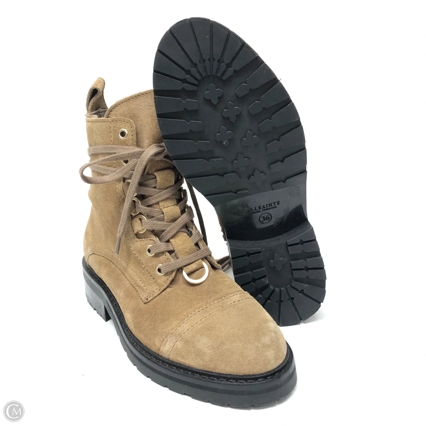 Boots Designer By All Saints In Brown, Size: 5