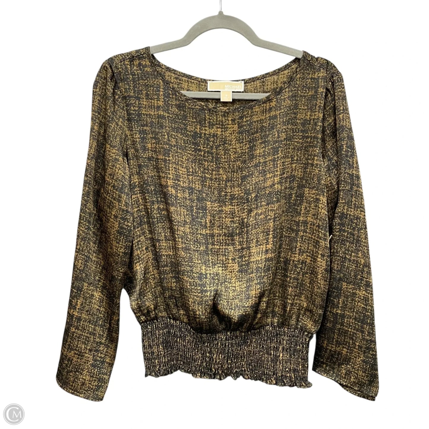 Blouse Long Sleeve By Michael By Michael Kors In Brown, Size: S