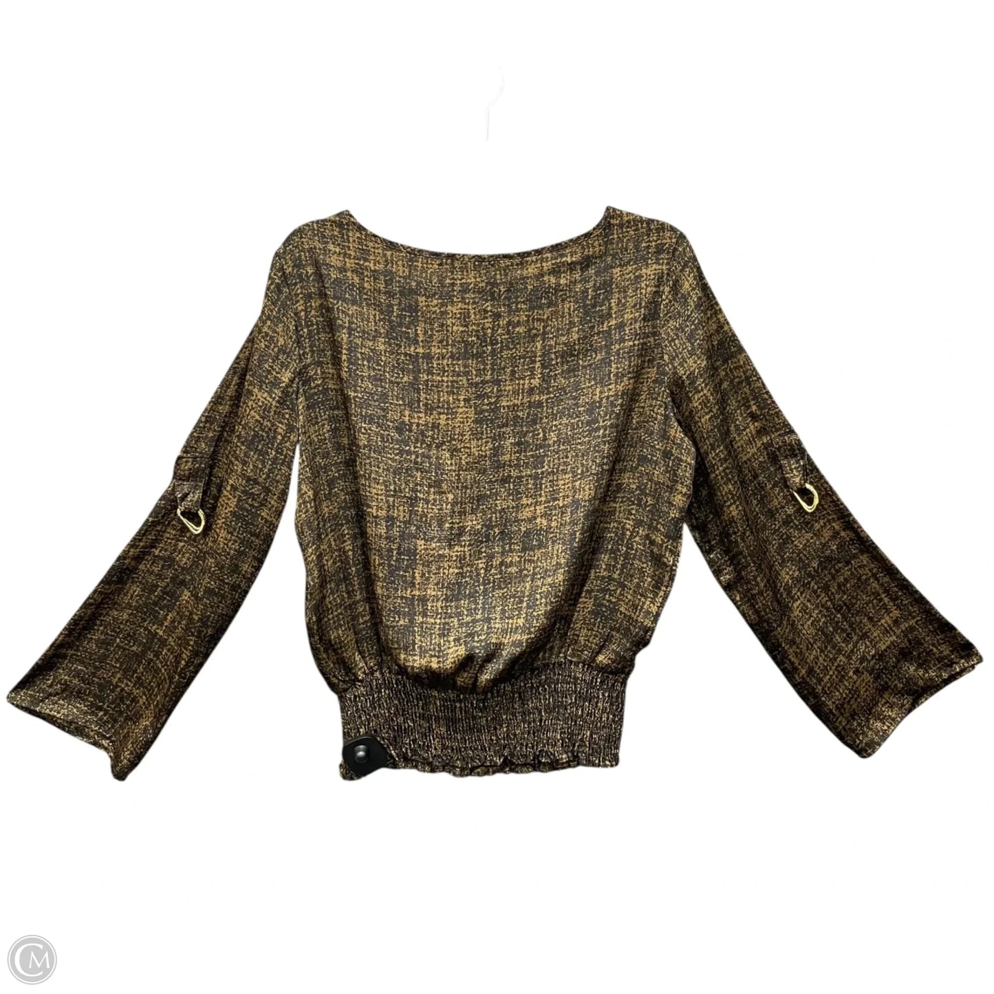 Blouse Long Sleeve By Michael By Michael Kors In Brown, Size: S
