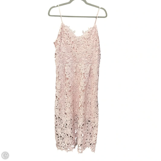 Dress Casual Midi By Express In Pink, Size: Xl
