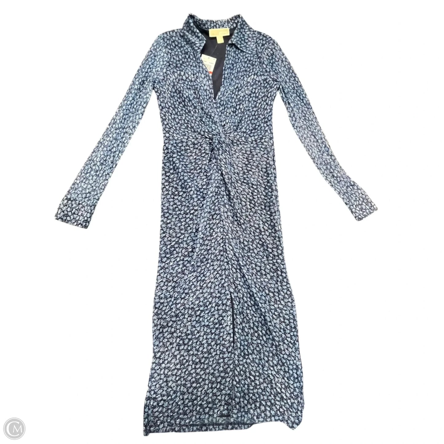 Dress Casual Midi By Michael By Michael Kors In Blue, Size: Xsp