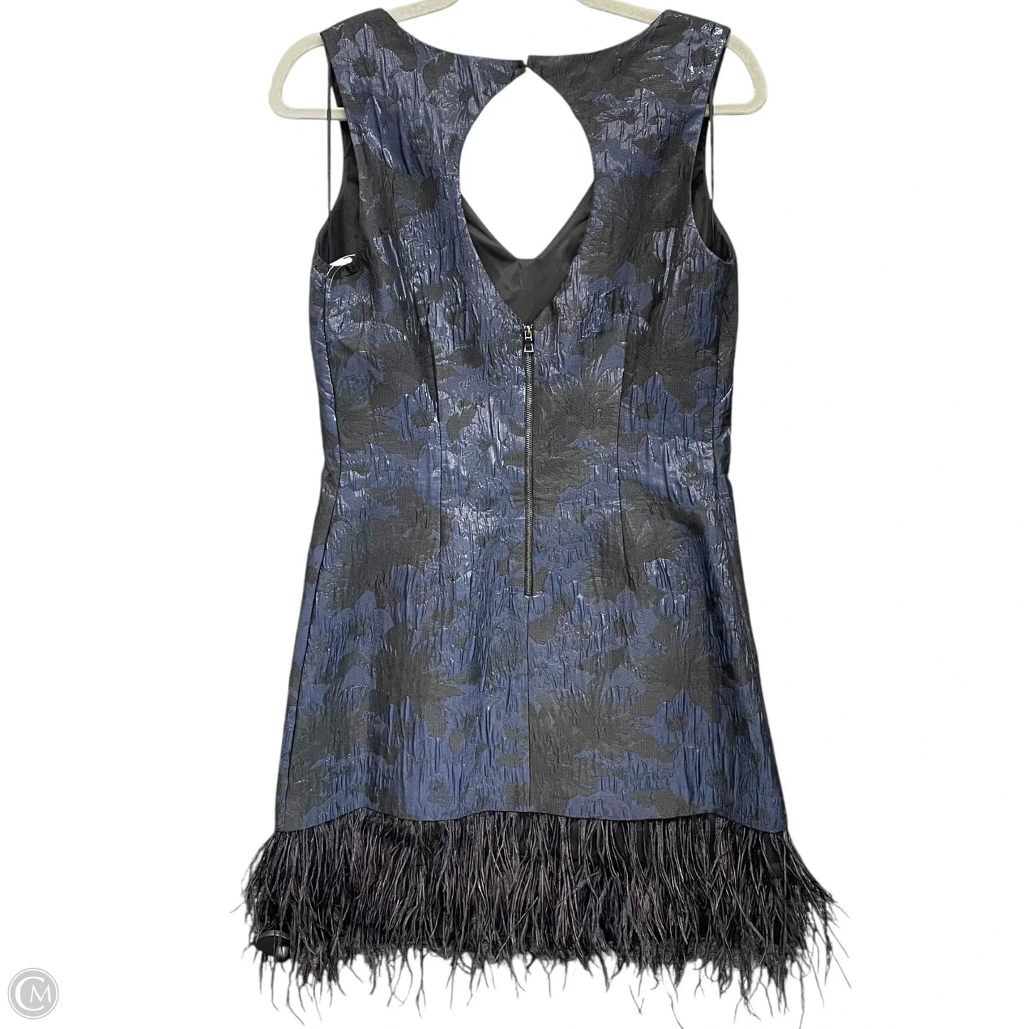 Dress Party Short By Nicole Miller In Black & Blue, Size: 2