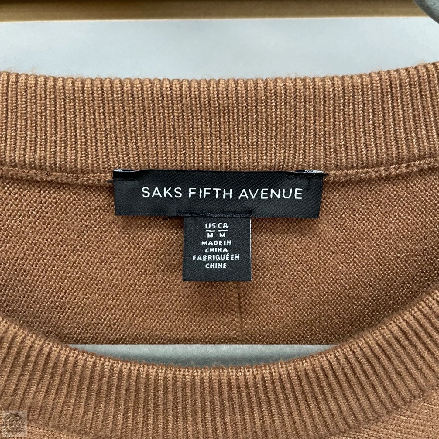 Sweater By Saks Fifth Avenue In Brown, Size: M