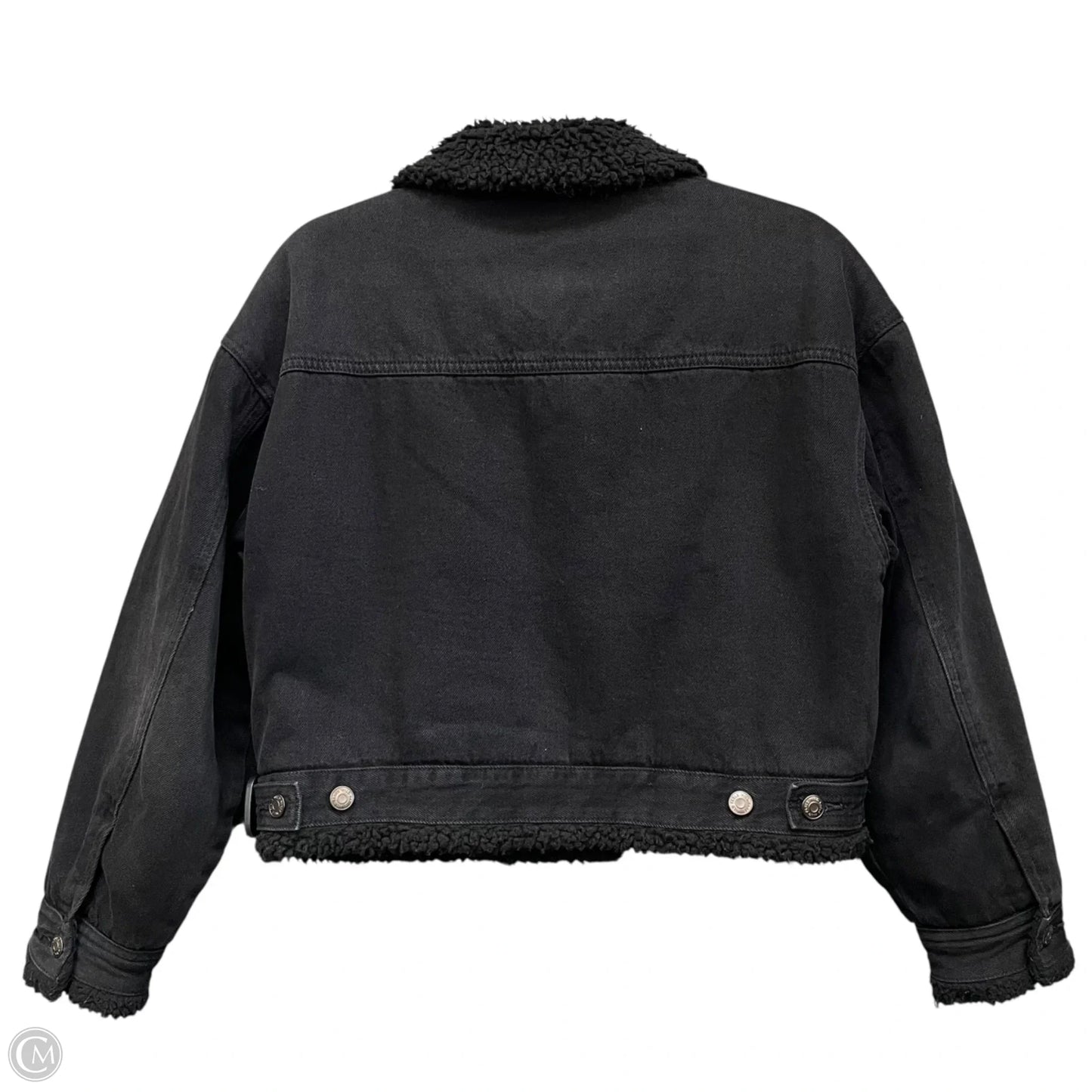 Jacket Faux Fur & Sherpa By Wild Fable In Black Denim, Size: Xs