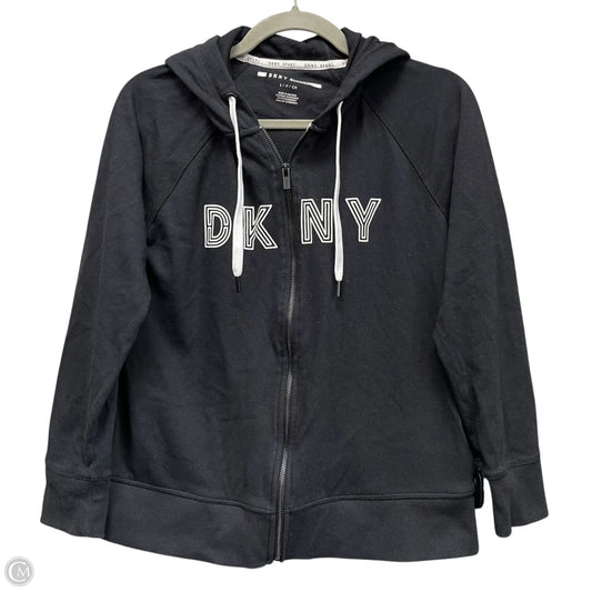 Sweatshirt Hoodie By Dkny In Black, Size: S