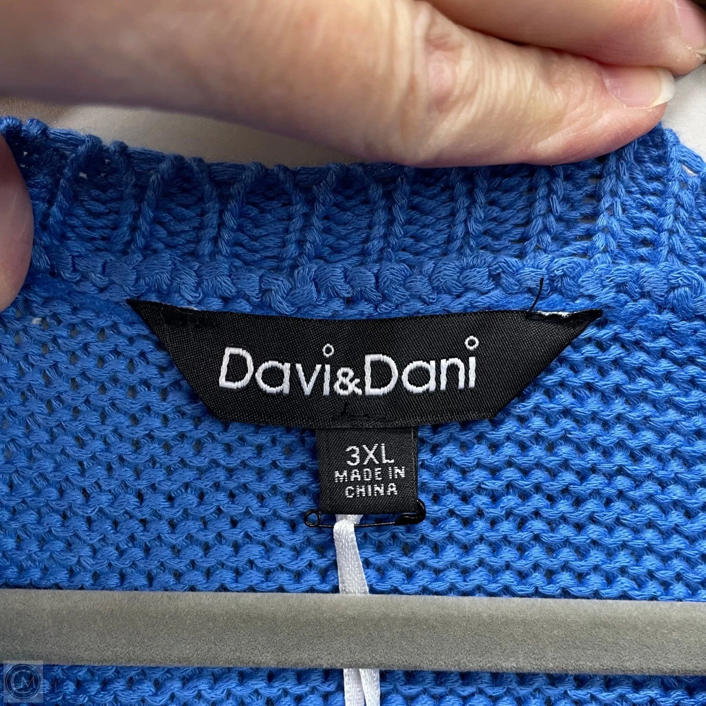 Top Short Sleeve By Davi & Dani In Blue, Size: 3x