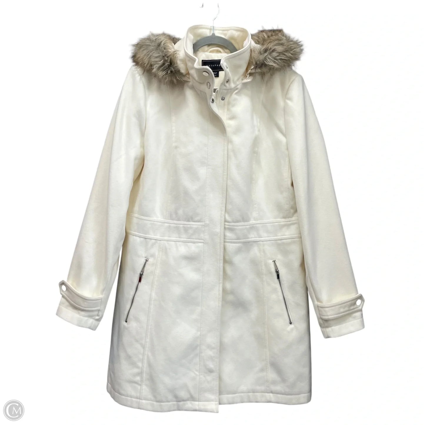 Coat Wool By Metaphor In Beige, Size: Xl