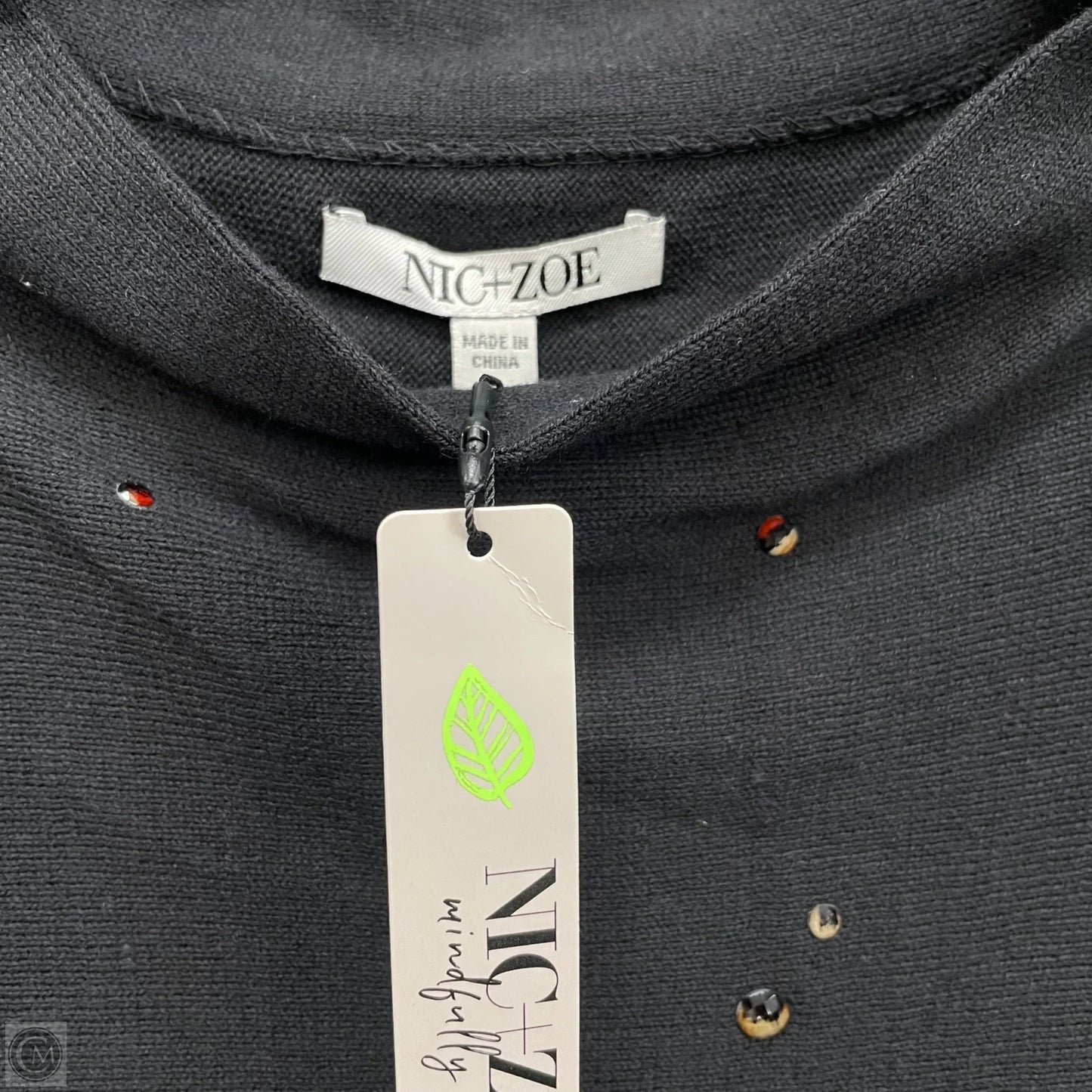 Dress Sweater By Nic + Zoe In Black, Size: L