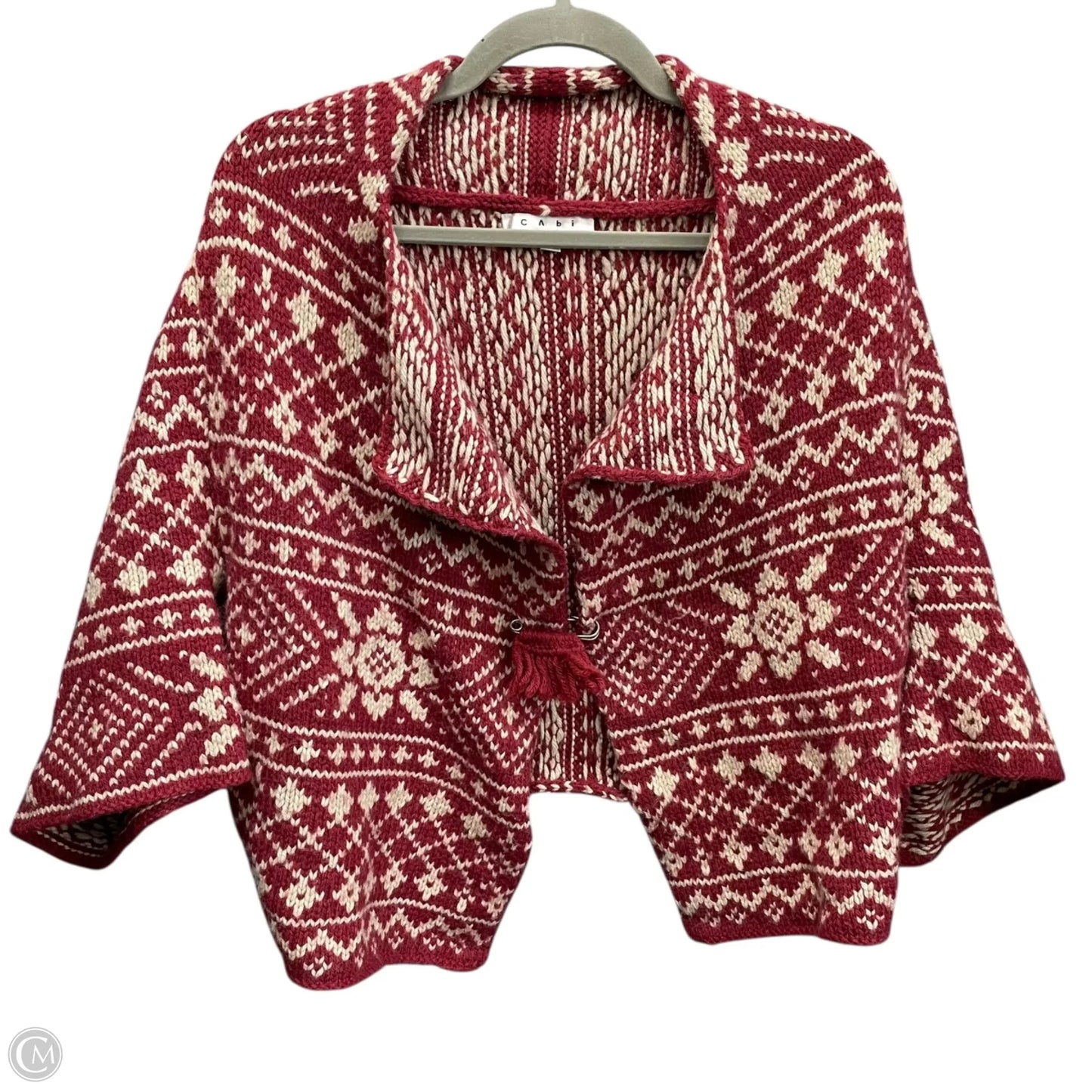 Sweater Cardigan By Cabi In Red, Size: M