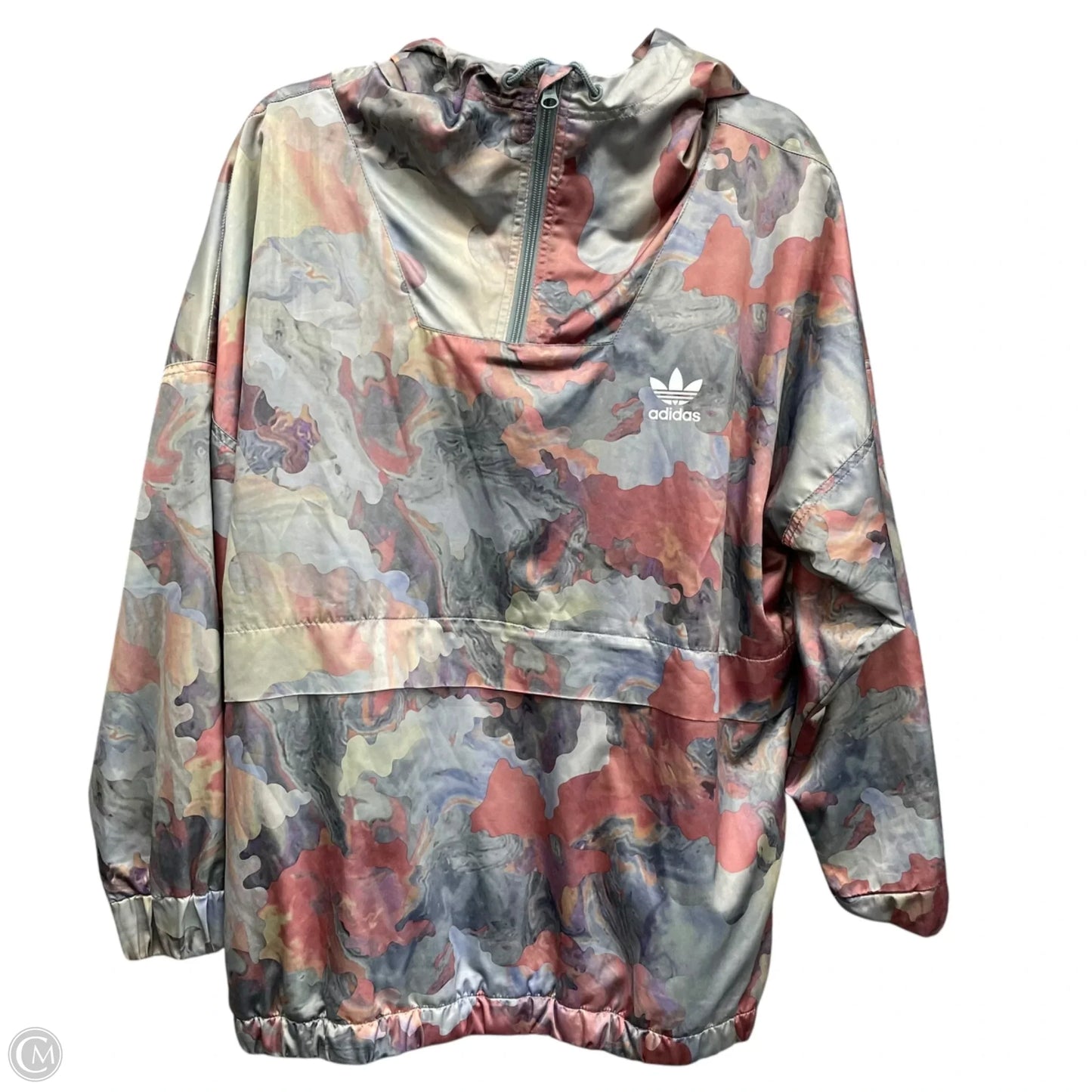 Athletic Jacket By Adidas In Multi-colored, Size: M
