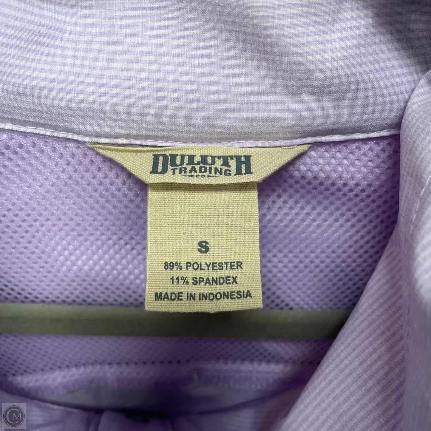 Athletic Top Long Sleeve Collar By Duluth Trading In Purple, Size: S