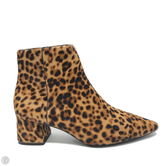 Boots Ankle Heels By Alex Marie In Leopard Print, Size: 10