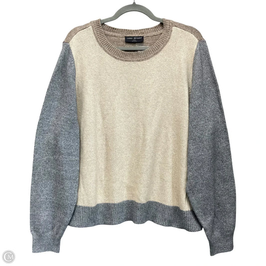 Sweater By Lane Bryant In Brown & Grey, Size: 2x