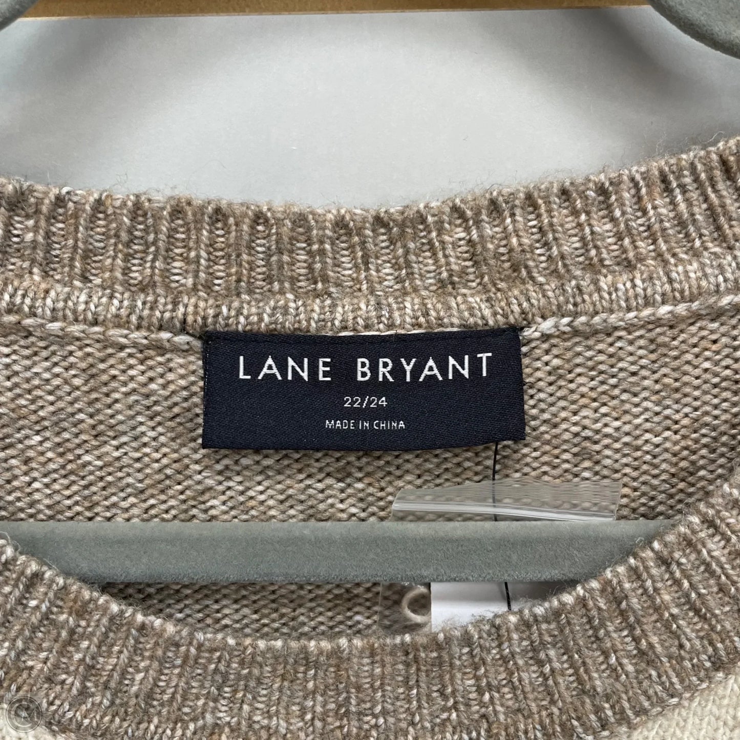 Sweater By Lane Bryant In Brown & Grey, Size: 2x