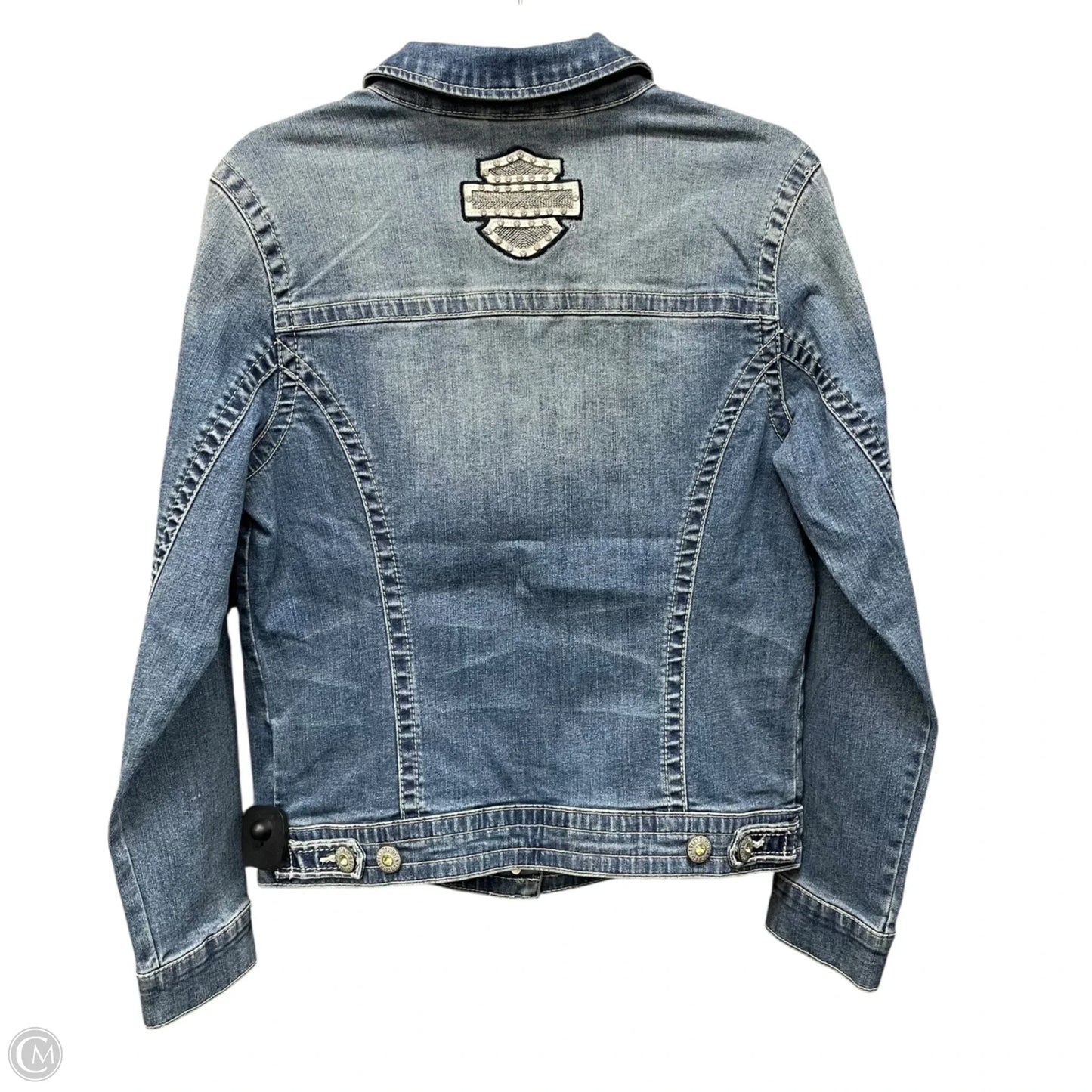 Jacket Denim By Harley Davidson In Blue Denim, Size: M