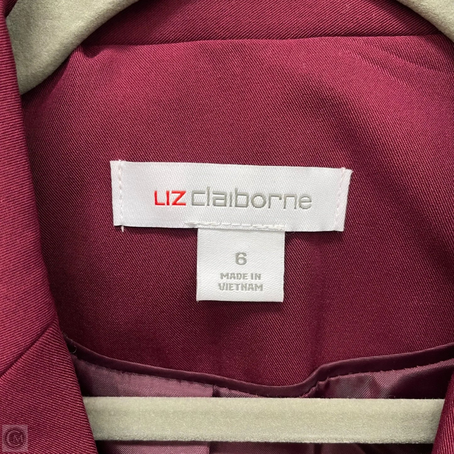 Blazer By Liz Claiborne In Maroon, Size: 6