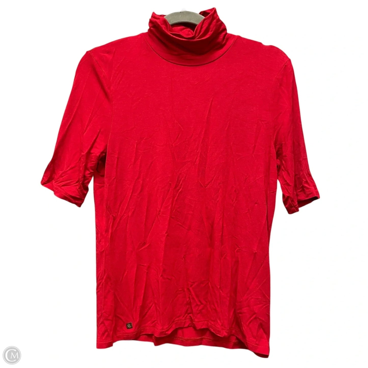Top Short Sleeve By Lauren By Ralph Lauren In Red, Size: L