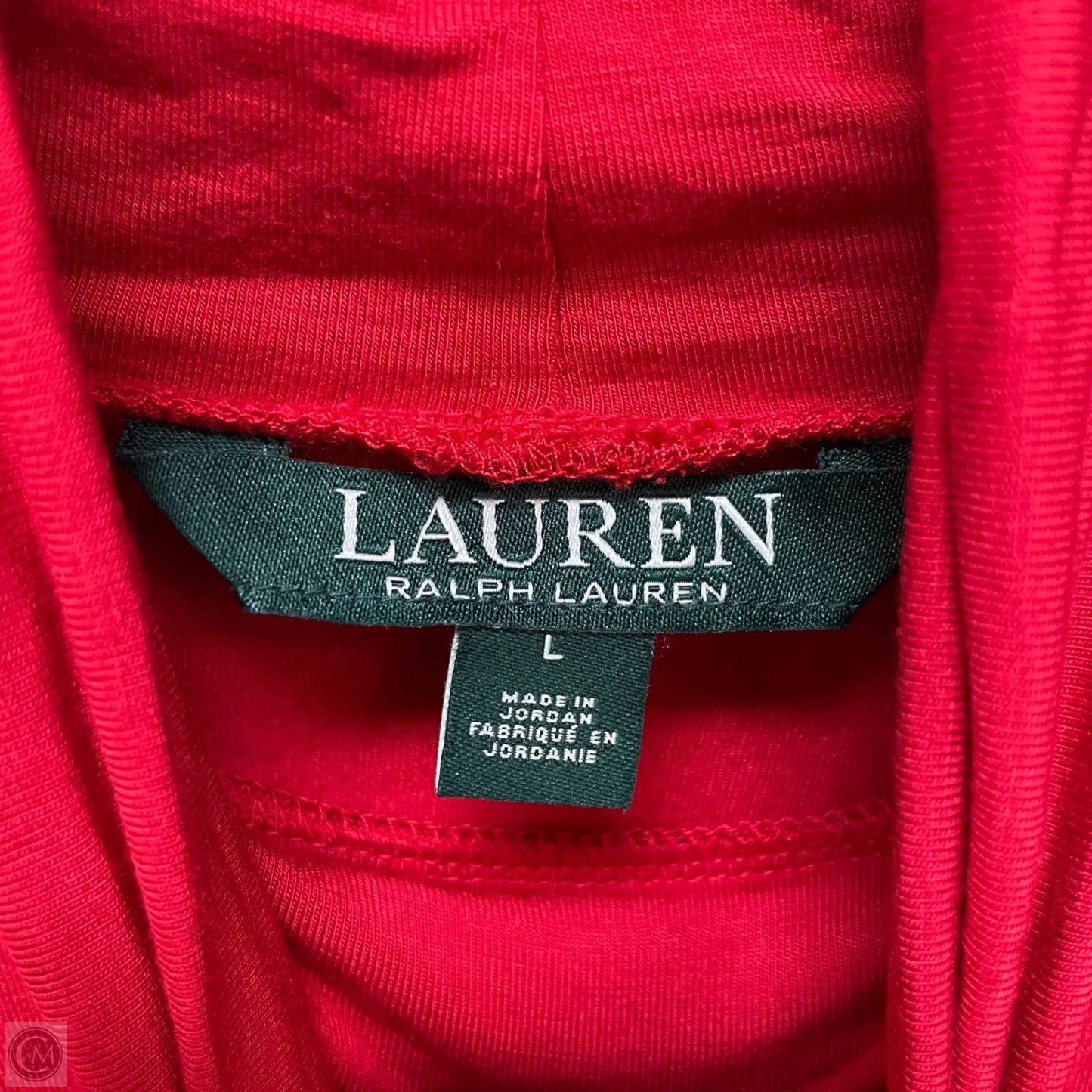 Top Short Sleeve By Lauren By Ralph Lauren In Red, Size: L