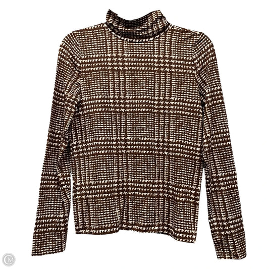 Top Long Sleeve By Loft In Brown, Size: S