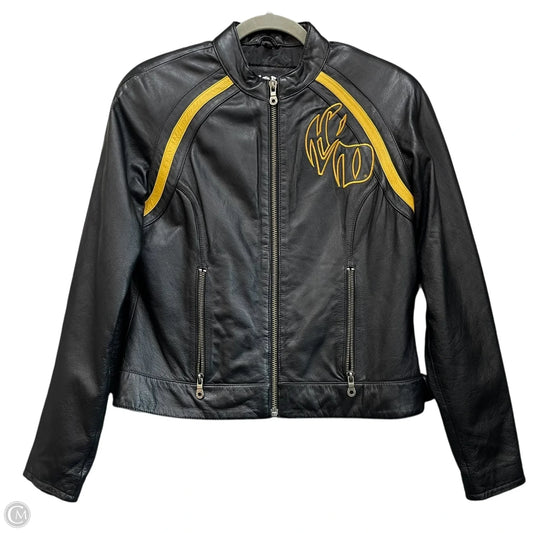 Jacket Moto Leather By Harley Davidson In Black, Size: S