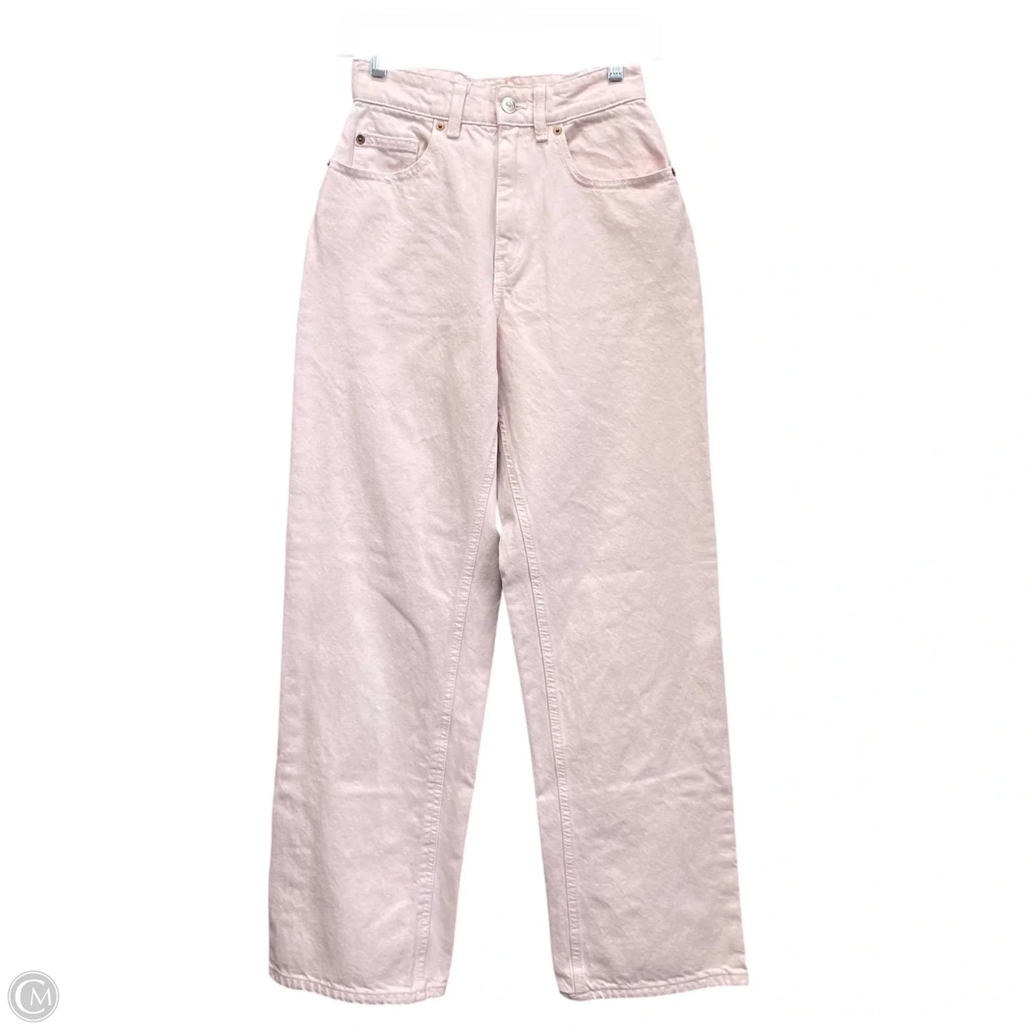 Jeans Straight By H&m In Pink, Size: 4