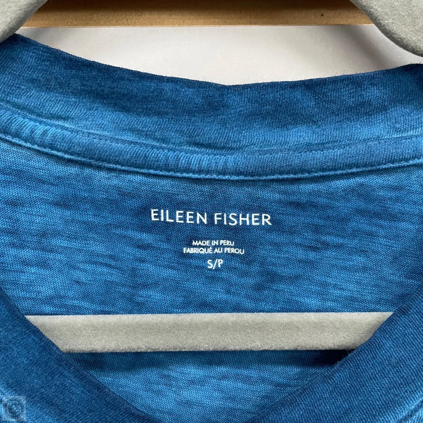 Top Short Sleeve Basic By Eileen Fisher In Blue, Size: S