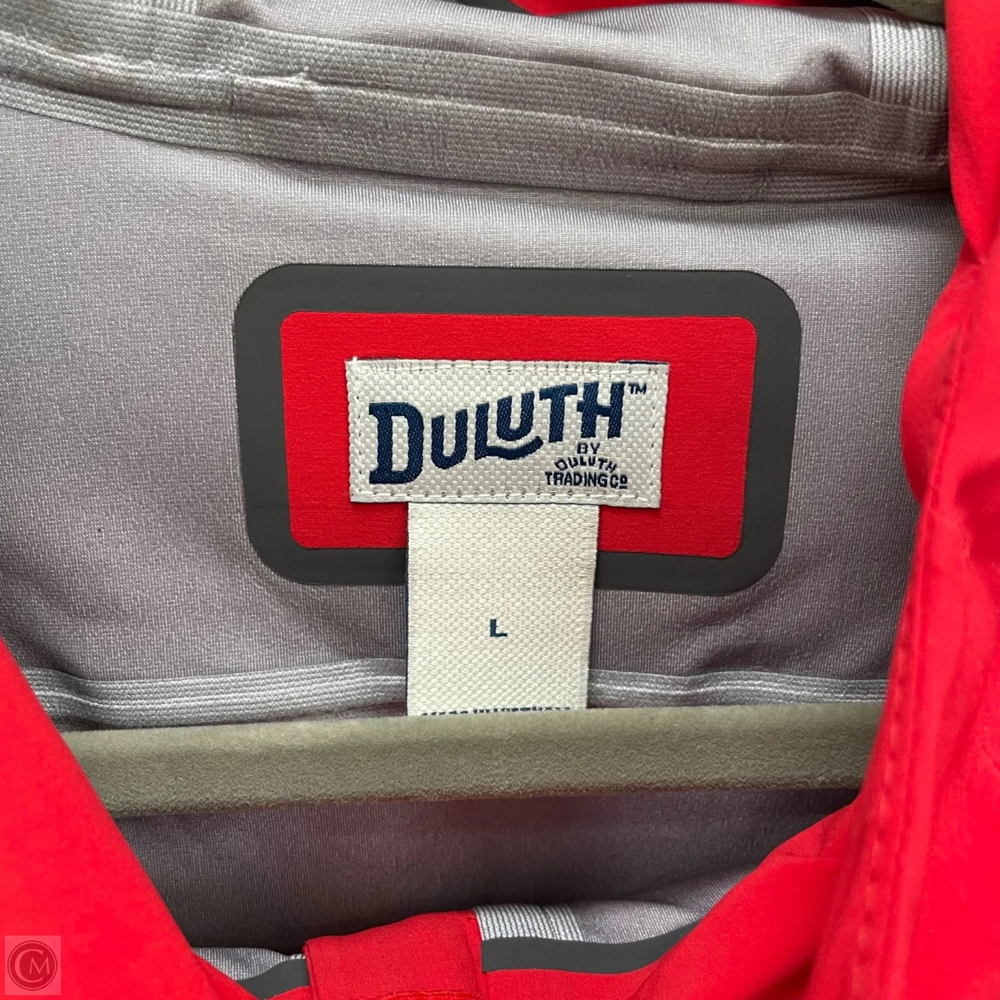 Jacket Windbreaker By Duluth Trading In Red, Size: L
