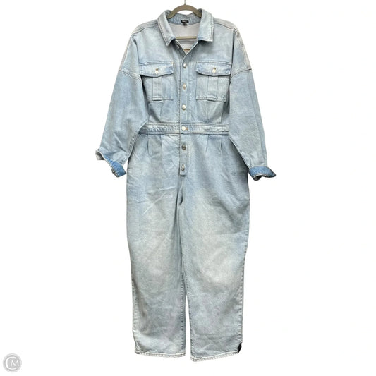 Jumpsuit By Express In Blue Denim, Size: Xl