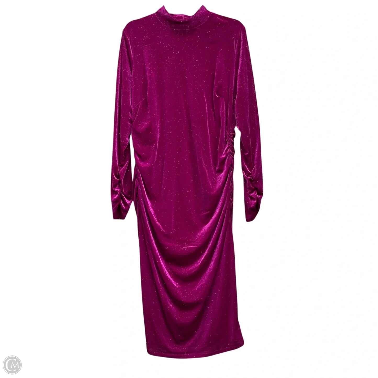 Dress Casual Midi By Express In Purple, Size: Xl