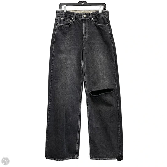 Jeans Wide Leg By Rag And Bone In Black Denim, Size: 6