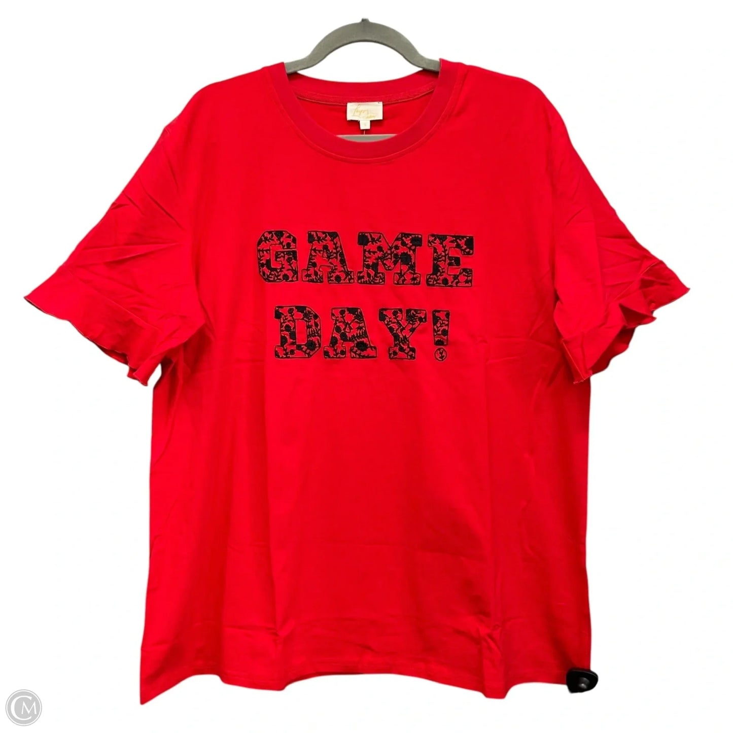 Top Short Sleeve By Clothes Mentor In Red, Size: L