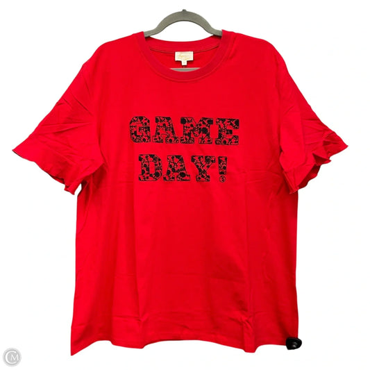 Top Short Sleeve By Clothes Mentor In Red, Size: L