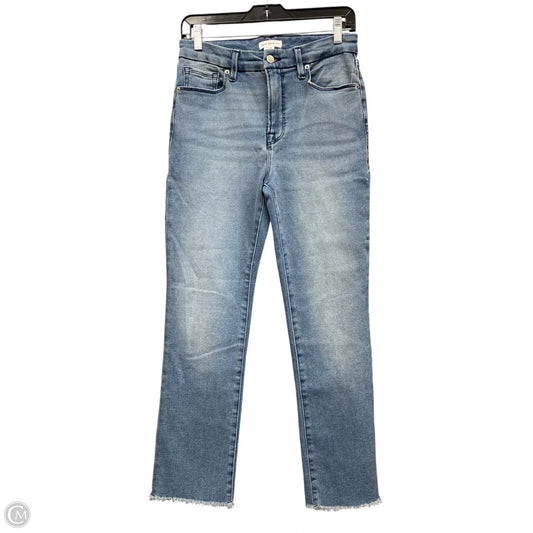 Jeans Straight By Good American In Blue Denim, Size: 8