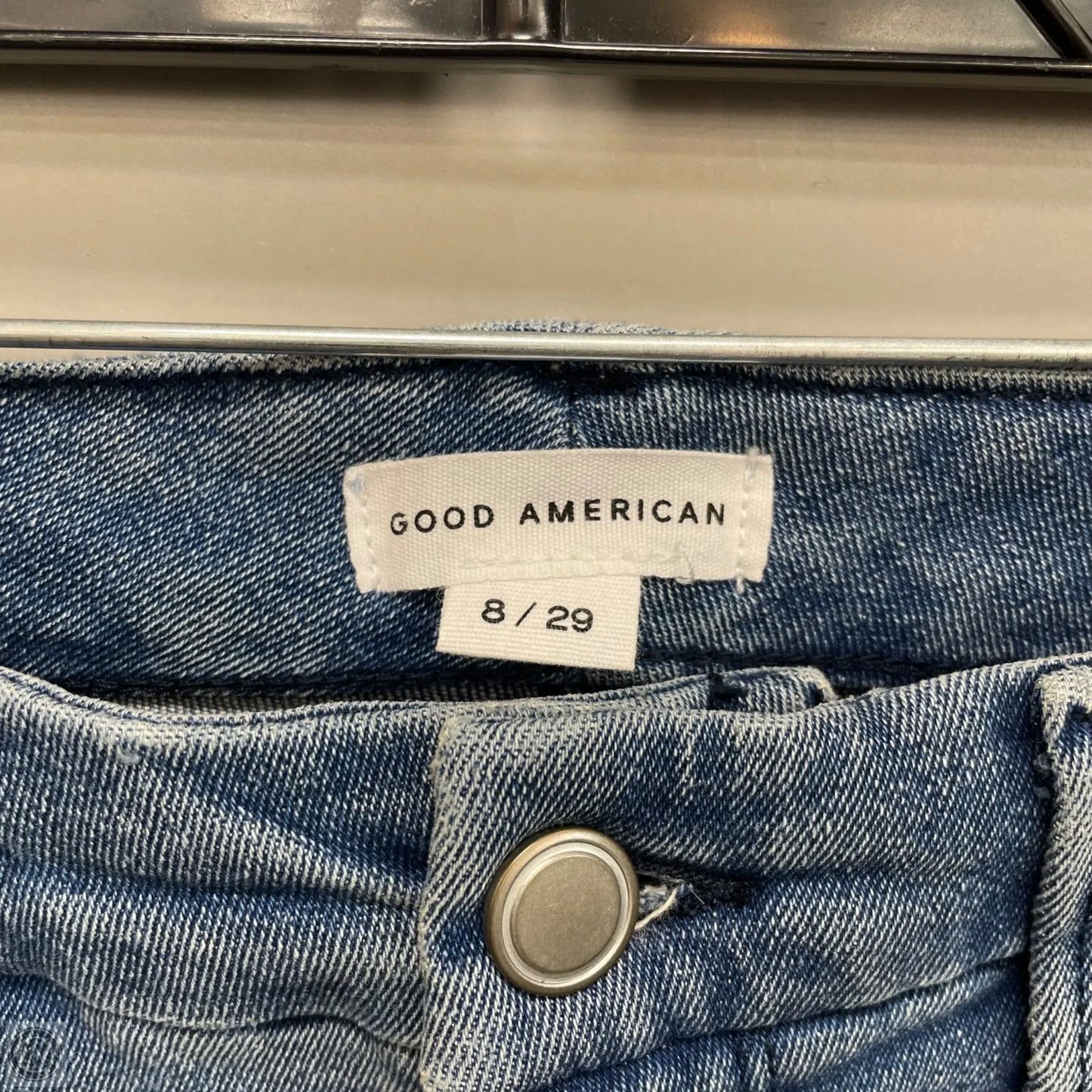 Jeans Straight By Good American In Blue Denim, Size: 8