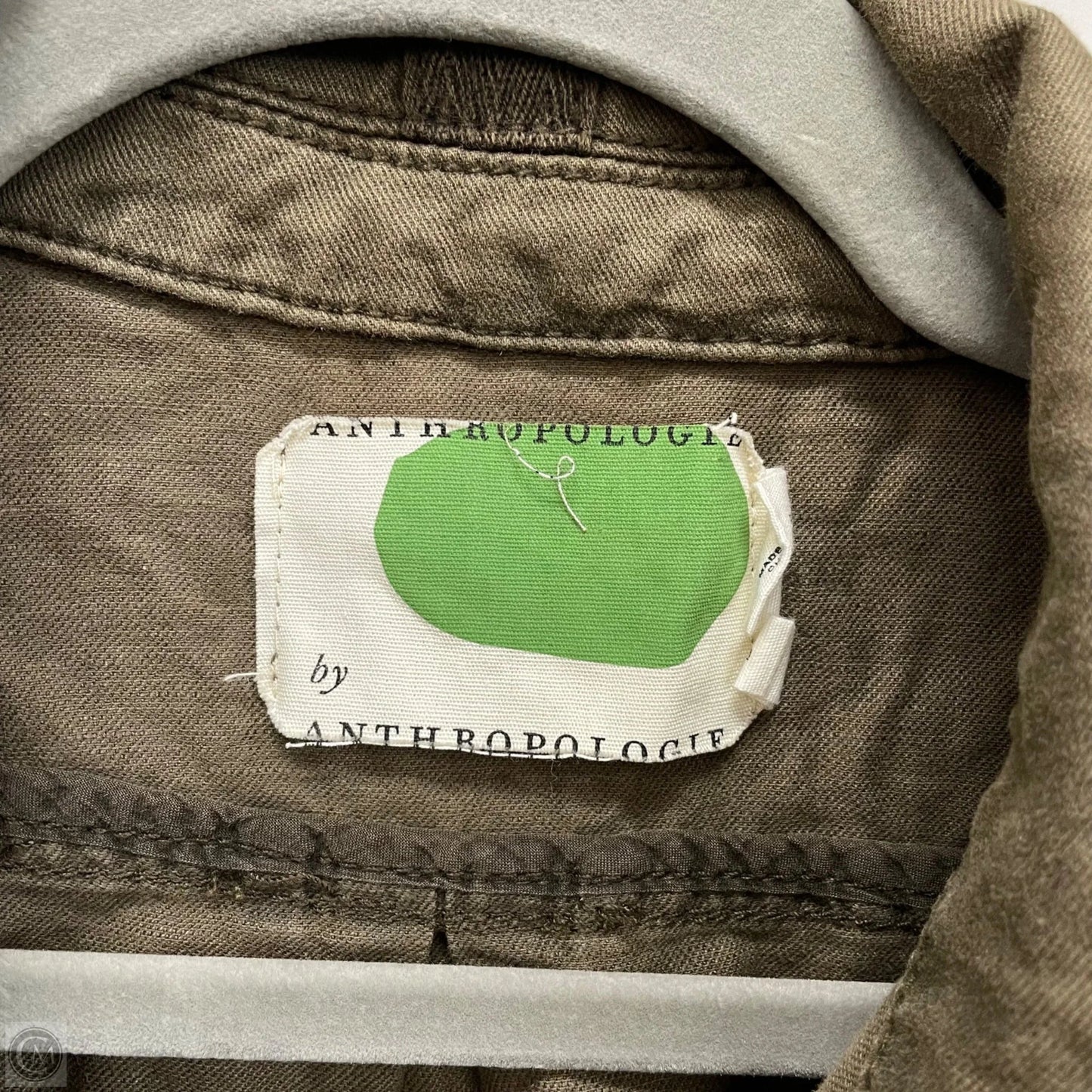 Jacket Shirt By Anthropologie In Green, Size: S
